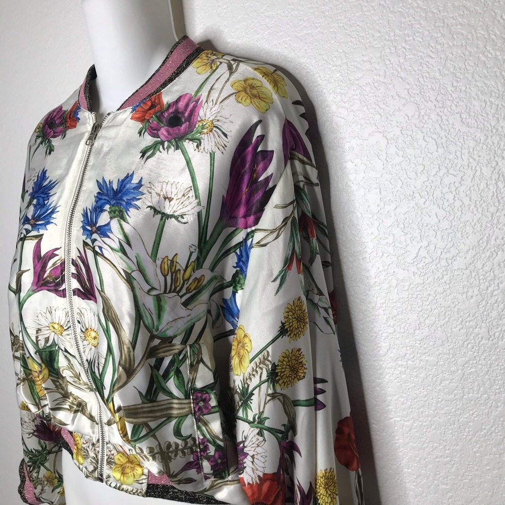 Anthropologie elevenses Rubie floral bomber jacket - Picture 5 of 12